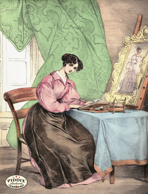Pdxc3251 -- French Ladies Color Illustration