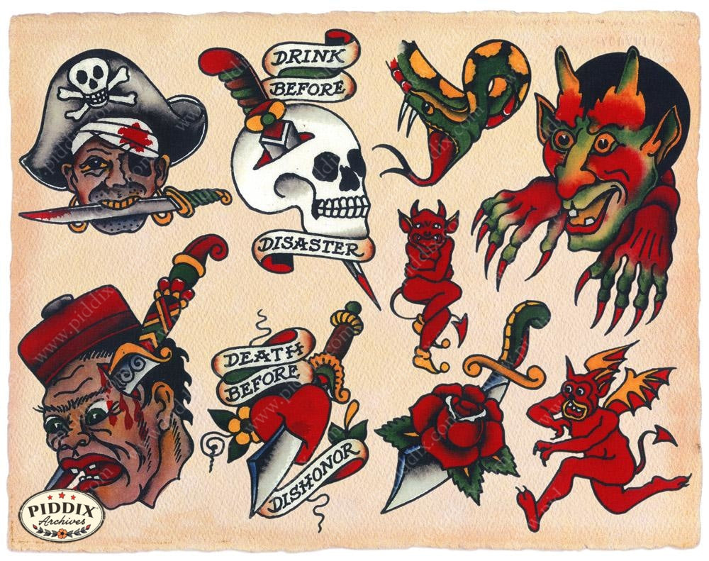 Authentic Sailor Skull Tattoos  Design Cuts